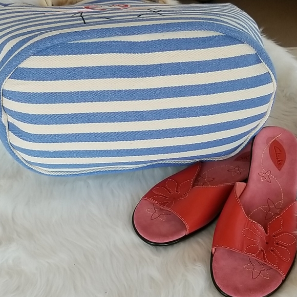 🇺🇲Urban Expressions Blue/White Flamingo Summer Tote, bag, carryall, beach - Picture 7 of 8